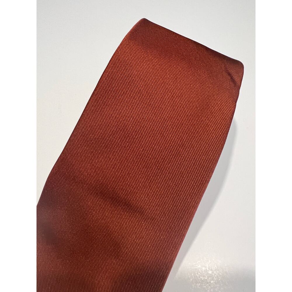 Zareh Vintage 100% Silk Men’s Necktie Copper Gold JL - Picture 2 of 10